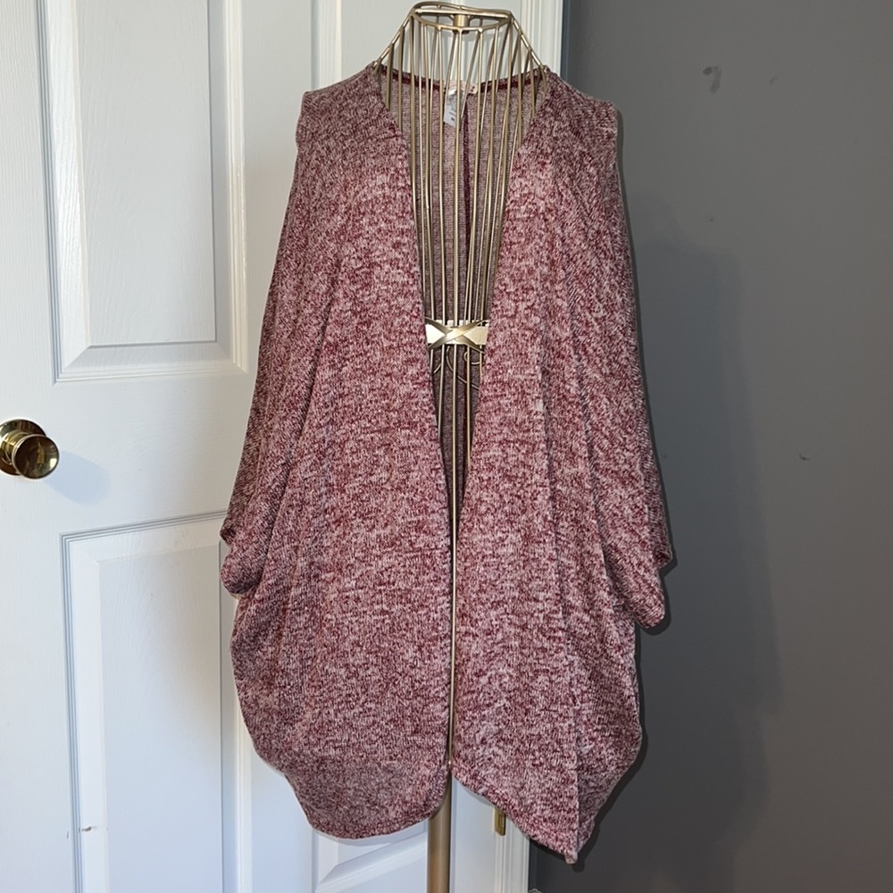 Short Sleeve Red Cardigan